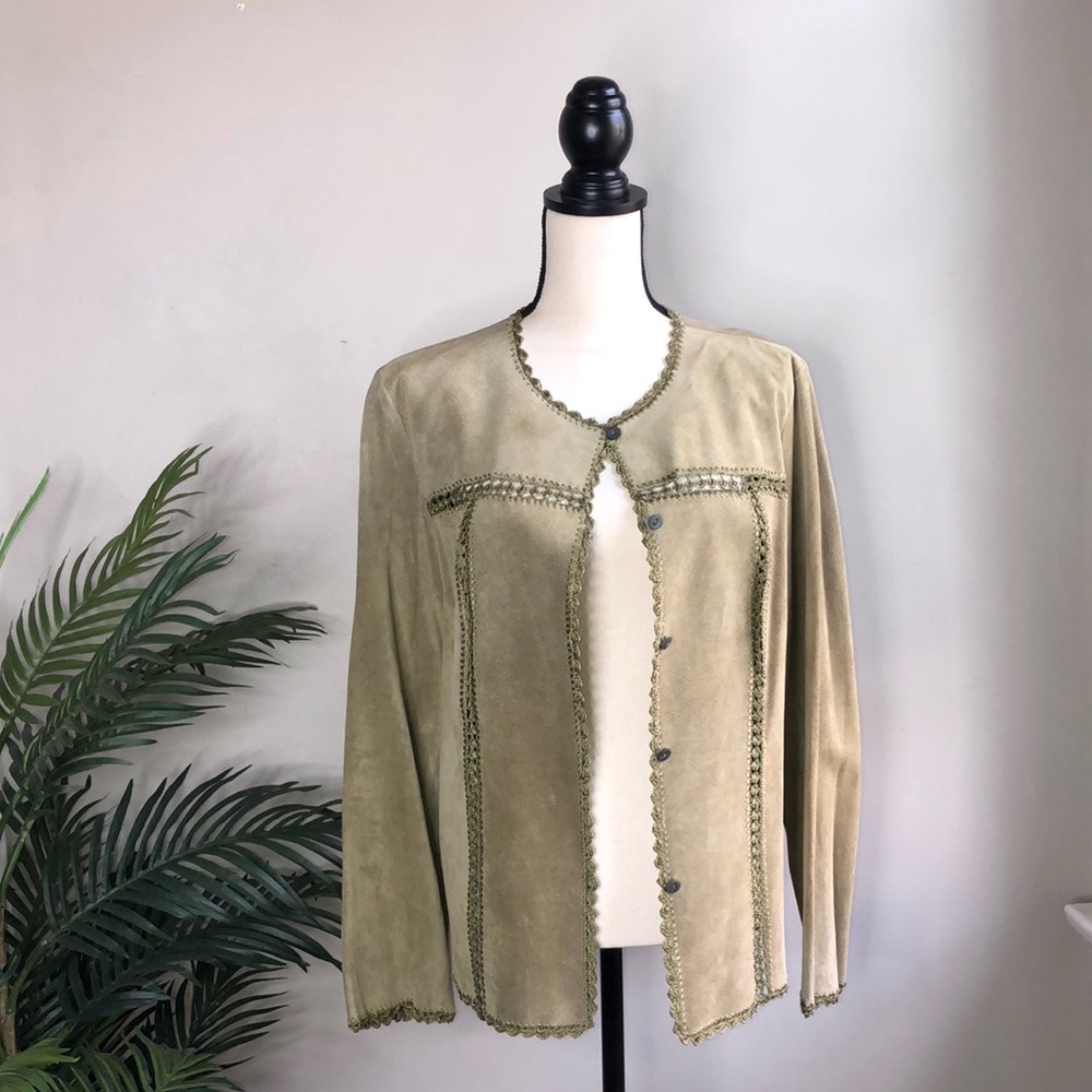 Sigrid Olsen Suede Jacket - Size L - image 1